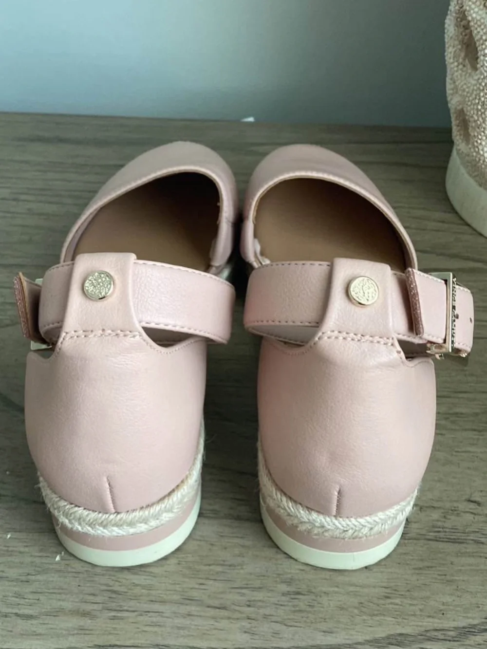 Vince Camuto Pink Leather Ankle-Strap Espadrilles Sandals Size 9